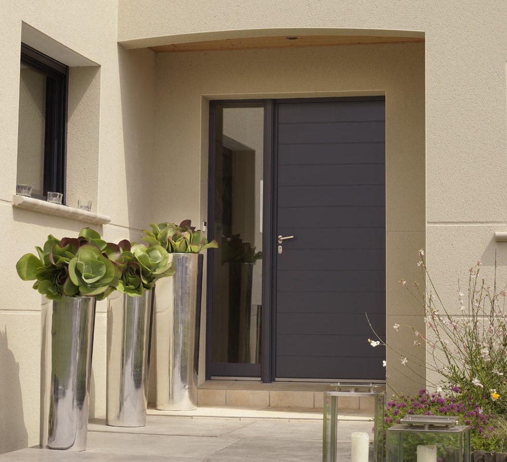 Porte entrée en Bois - Intemporelle - Fraction - Pasquet menuiseries