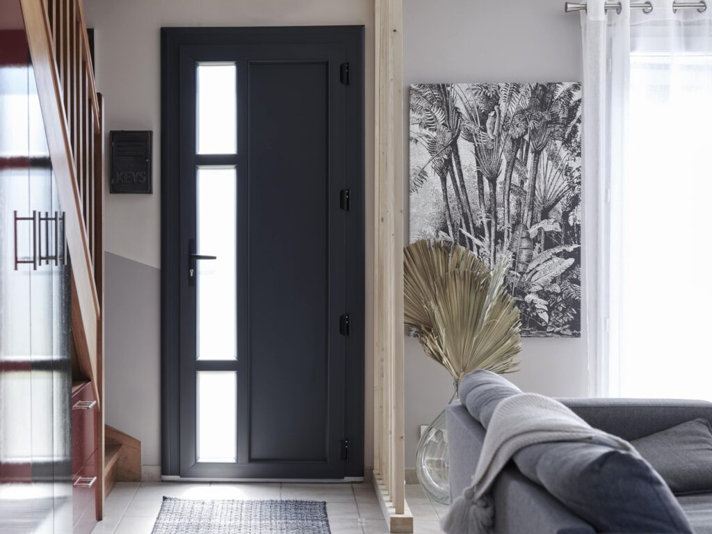 Porte d'entrée - PVC - Bergamote - Pasquet menuiseries