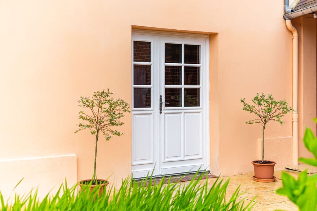 porte entrée - bois - Aubrière - Pasquet menuiseries