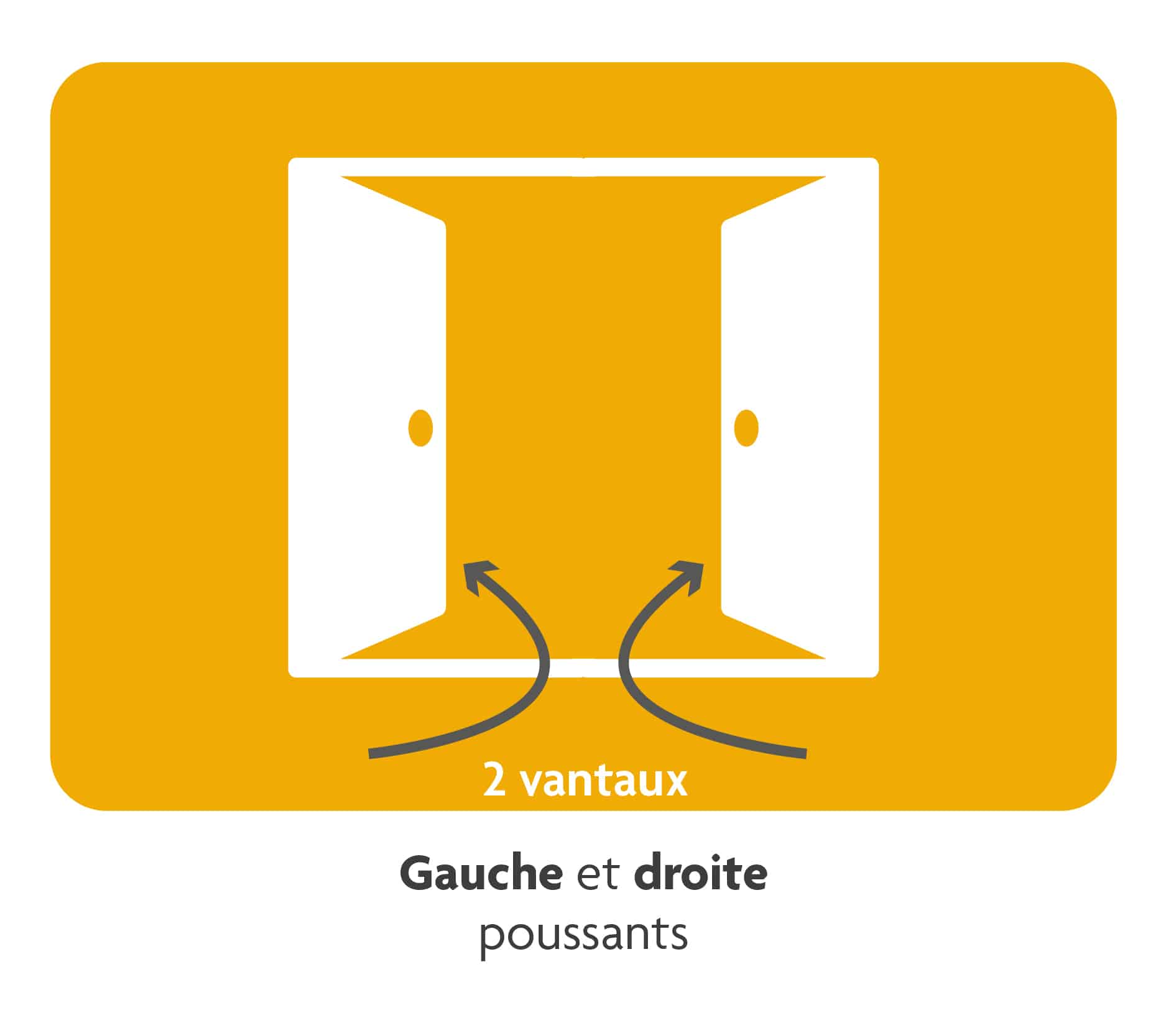 Porte poussant 2 vantaux