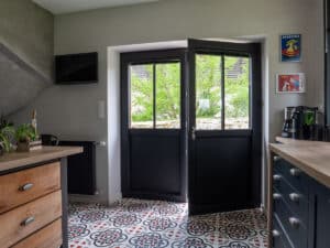 Porte-fenêtre aluminium - empreinte - Pasquet - PFF2vt - vue int